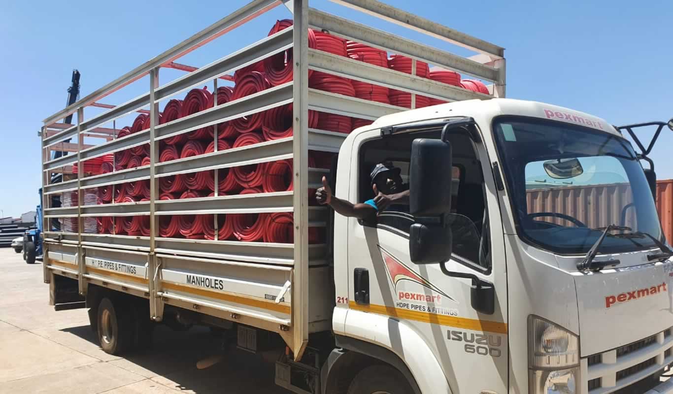 transportation of fire hydrant hose pipe